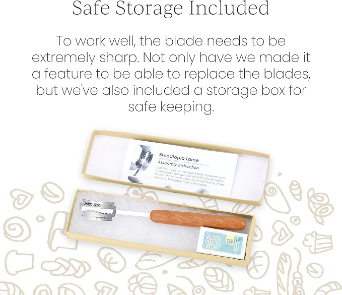 Breadtopia Bread Lame with 5 Blades & Storage Box | Premium Lame Bread Tool | Bread Lame Dough Scoring Tool | Perfect as a Sourdough Scoring Blade | Ideal Gifts for Bakers |