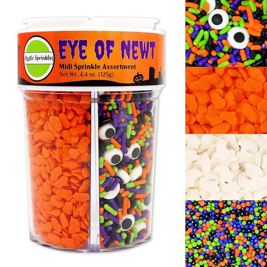 Mystic Sprinkles 4 Cell Sprinkle Assortments (Eye of Newt, Midi)