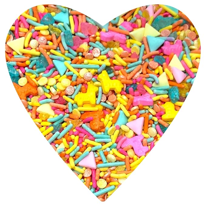 COOL MOM SPRINKLES Pinata Sprinkles (4 oz.) – Llama Themed Birthday Sprinkles for Decorating Cakes, Cupcakes, Cookies & Desserts – Mixed in the USA/Gluten-Free