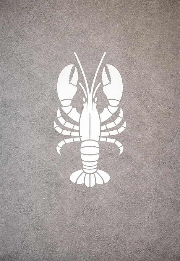 Lobster Stencil – Nautical Ocean Seafood Travel Adventure Design Template Pattern Reusable Art Stencil for Painting, Crafting and DIY Projects (3 Pcs Set)