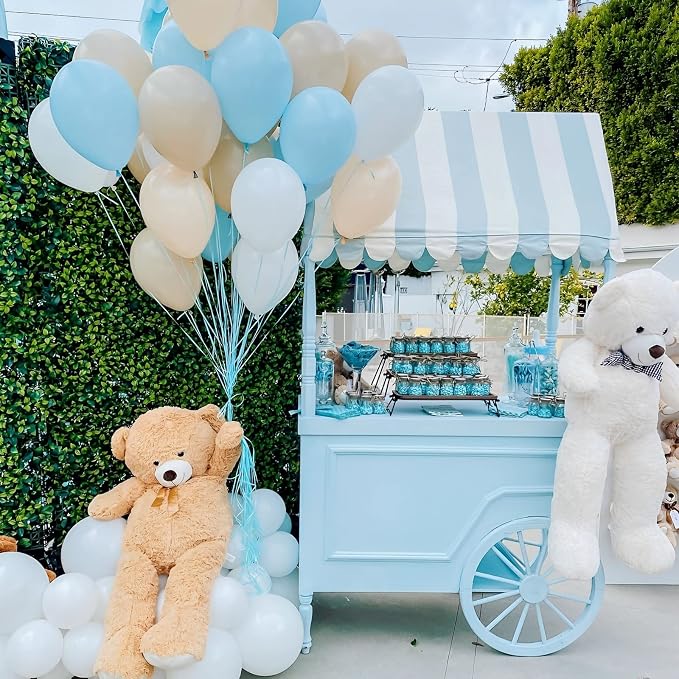 Voircoloria 105pcs Baby Blue Balloons 12inch Party Latex Balloons for Birthday Graduation Baby Shower Anniversary New Year Holiday Party Decorations