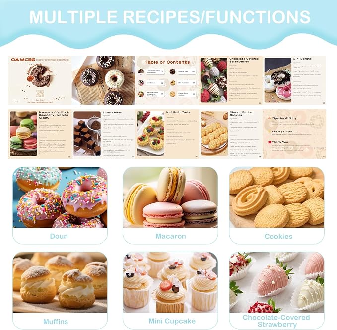 OAMCEG 24 Pack Cookie Boxes with Window, 12x8x2.5 Inch Bakery Treat Boxes for Christmas Holiday Gift Giving, Desserts, Donuts, Pastries-Blue