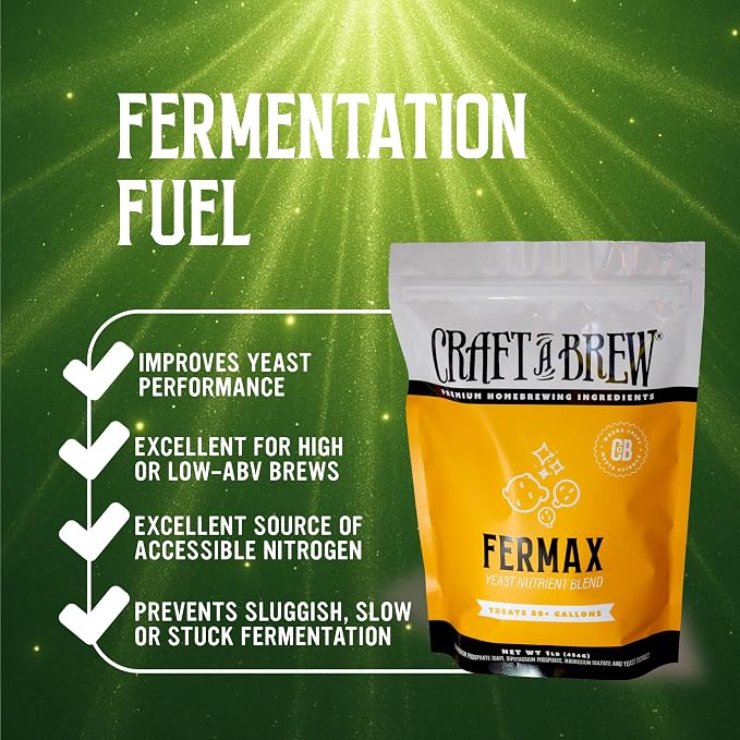 Craft A Brew - Fermax Yeast Nutrient - Multi-Use At Home Brewing Fermax - Improve Yeast Activity & Fermentation Speed - Prevents Stalled Fermentations - For Wines, Hard Ciders & Meads - 1 lb Bag