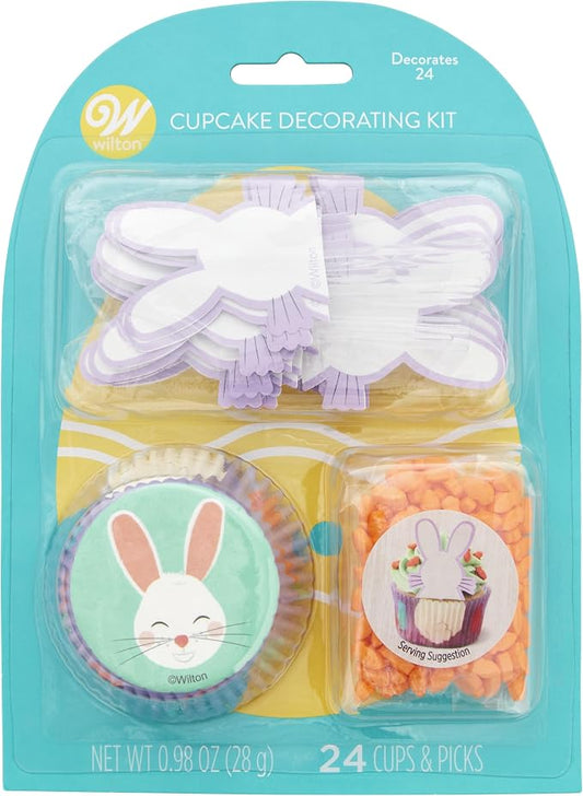 Wilton Easter Bunny and Carrot Cupcake Decorating Kit, 48-Piece Set