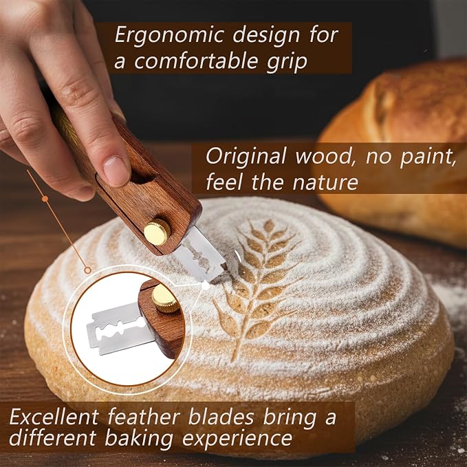 11Pcs Bread Lame Sourdough Scorer Tool Upgrade Bread Lame Scoring Tool Knife Razor Scorer for Sourdough Baking Making Tools Homemade