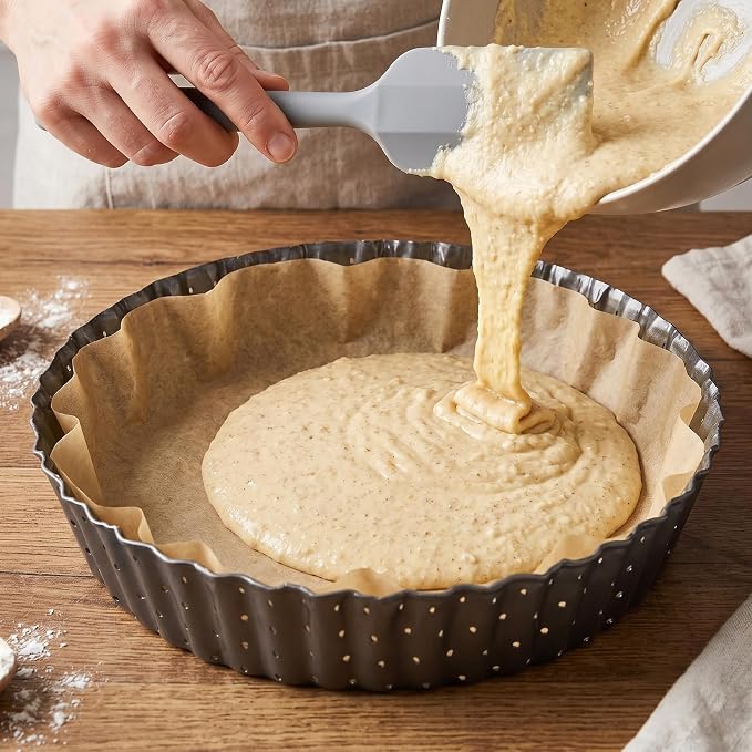 Deep Dish Quiche Lorraine Pie Pan - 7.87 inch Tart Pans with Removable Bottoms - Apple Pie Pan - 7.87 inch Tarte Tatin Pan - Deep Dish Pie Crust - Quiche Baking Dish