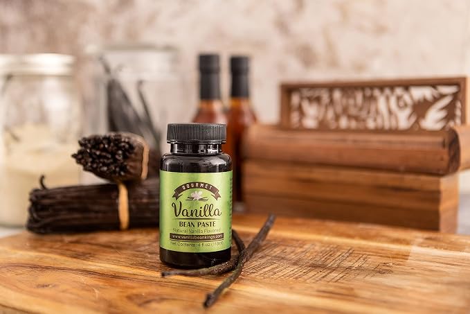 Vanilla Bean Paste for Baking and Cooking - Gourmet Madagascar Bourbon Blend made with Real Vanilla Seeds - 8 Fl Ounces
