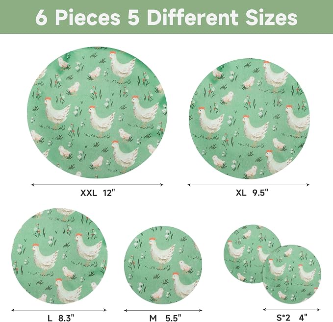 Bowl Covers Reusable Bread Proofing Bowl Covers Sourdough Bread Baking Accessories,Chicken