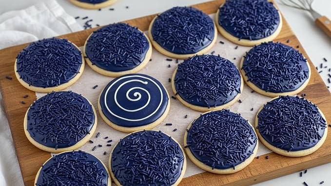 NCS Navy Blue Jimmies Edible Sprinkles – Cupcake, Cake & Cookie Decorations, 7 oz
