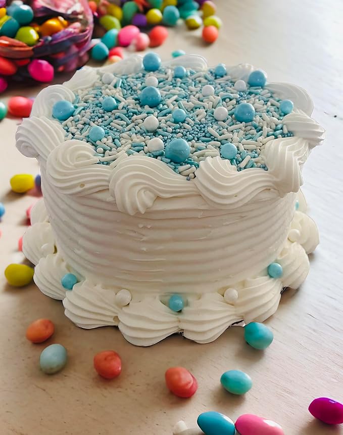 UNICORN BLEND BABY BOY -Gluten-free,Egg Free,Nuts Free,Kosher,Sprinkle Medley Mix,For Baking,Decorating,Cookies,Cupcakes,Cakes,Topping,Jimmies,Large,Bulk Candy,Sugar Shapes