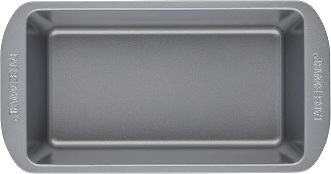 Farberware GoldenBake Bakeware Nonstick Meatloaf/Loaf Pan Set, Insulated, Two 9-Inch x 5-Inch, Gray