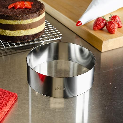Fat Daddio's Stainless Steel Round Cake & Pastry Ring, 6 x 2 Inch