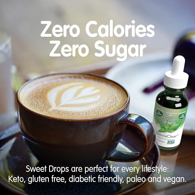 SweetLeaf, Sweet Drops Liquid Stevia Sweetener, SteviaClear, 2 oz (Pack of 2)