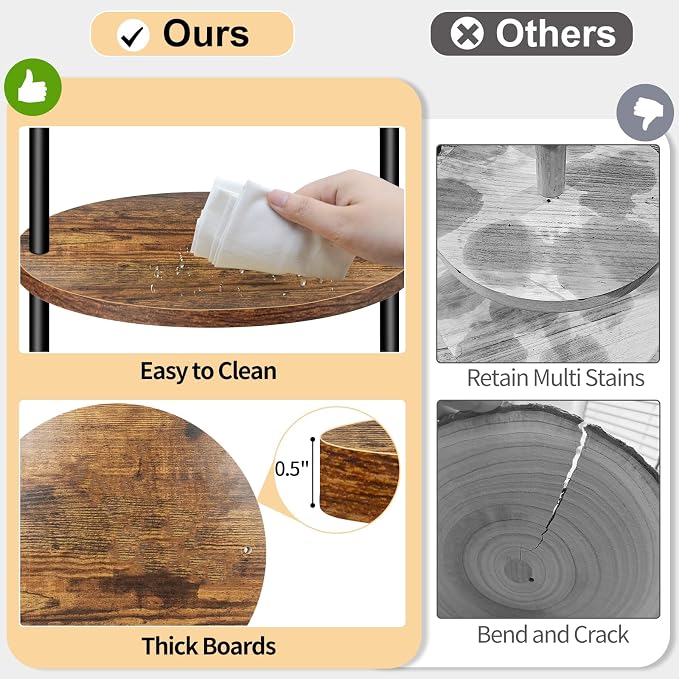 Cupcake Stand, 360° Rotating Wooden Cupcake Stand 3 Tier Large Dessert Table Display Set Cupcake Tower Tiered Tray Stand Serving Tray for Party Supplies Vendor Display Farmhouse Decor (2 Pack)