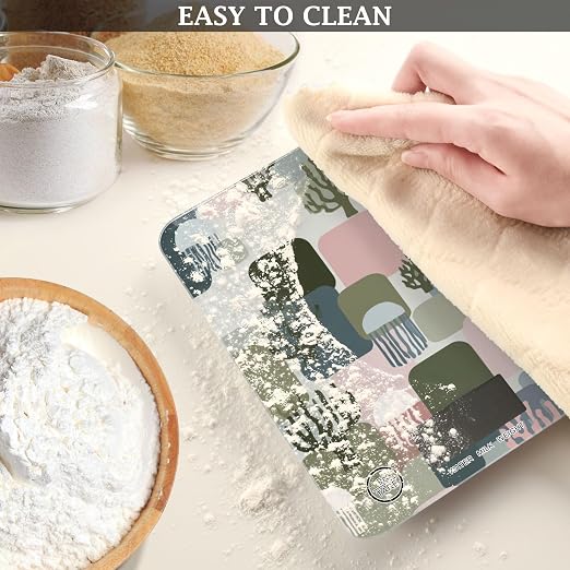 Food Scale Kitchen Scale for Baking Cooking Digital Food Weighing Measuring Scale Small Waterproof Electric Food Scale Multicolor Coral Jellyfish Geometric Ocean