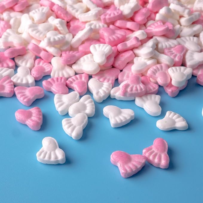 Oasis Supply Baby Shower Sprinkles & Sugar Shapes – Edible Decorations for Cakes, Cupcakes, and Cookies – Gender Reveal, Boy, Girl, and Neutral Party Baking Decorations - Pink Baby Feet