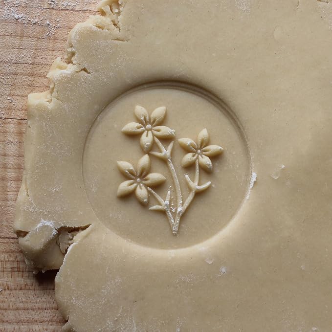 Wood Cookie Stamp, 2.5 Inch (Spring Bouquet CS-136)