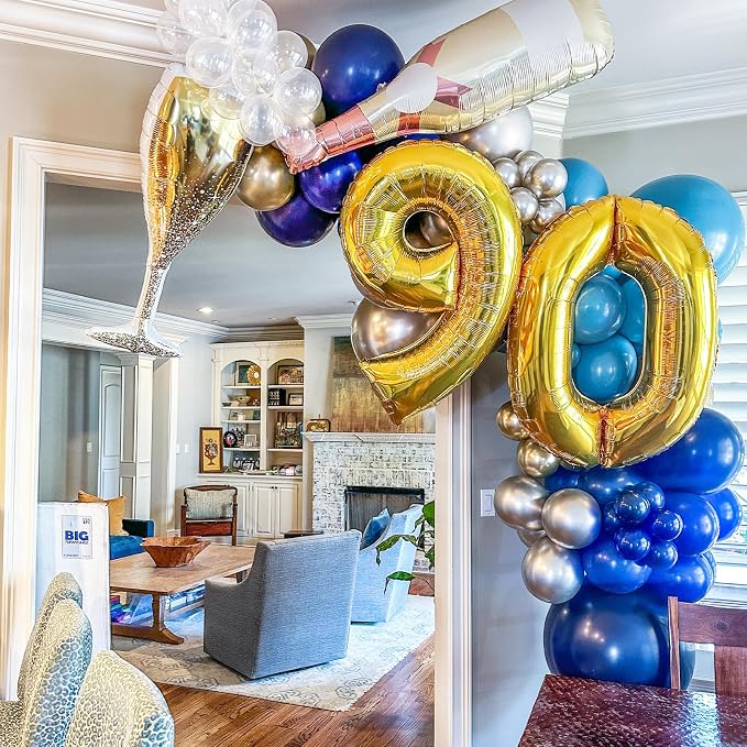 Voircoloria Navy Blue Balloons, 66pack 12inch Dark Blue Latex Party Balloons for Graduation, Wedding, Birthday, Baby Shower, Gender Reveal, Anniversary Party Decorations