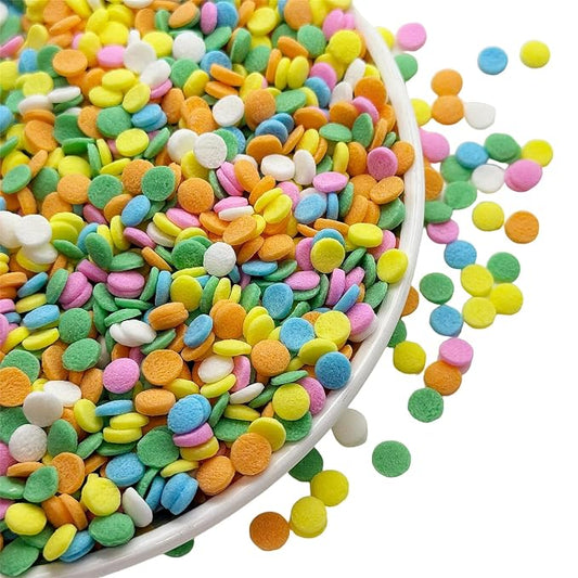 SE Si&Moos Easter Sprinkles Pastel Confetti Sprinkles Edible Confetti Sequins for Cake Decorations, Baking, Ice Cream, Cookies, Cupcake Toppers Easter Party Baby Shower Holiday Supplies 3 OZ