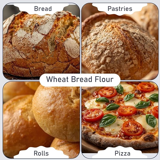 Great River Milling Organic Unbleached Wheat Bread Flour | Artisan Bread Flour for Baking | Multi-Purpose Wheat, Unbromated, Non-GMO, Kosher | 5 Lb