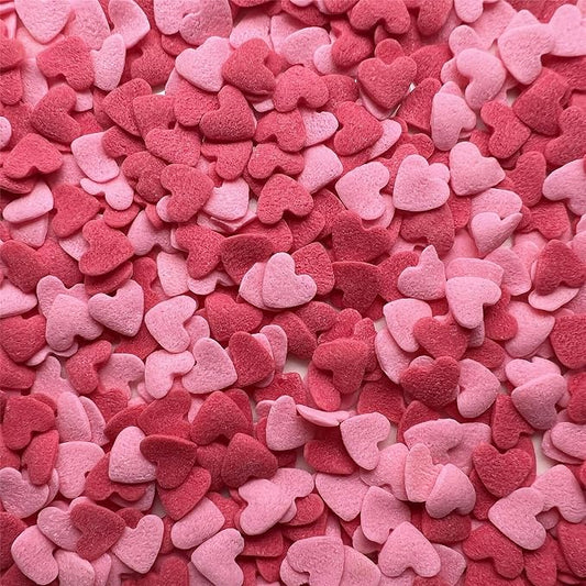 SE Si&Moos Jumbo Heart Sprinkles Jumbo Red and Pink Hearts Edible Hearts Confetti for Decorating Valentines Cake Decorations Pink and Red Sprinkles for Baking, Party Wedding Baby Shower Valentines Supplies 3.35 OZ