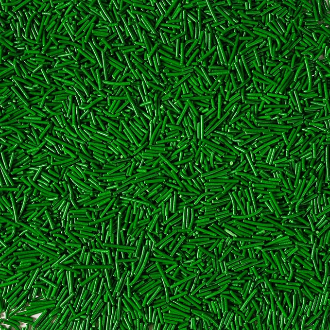 Edible Green Sprinkles, Jimmies Sprinkles, Green Sprinkle for Cupcake, Baking, Cake, Cookies, Donut, Perfect for Christmas, St. Patrick's Day, Spring Theme, and Easter(120g/4.23oz)