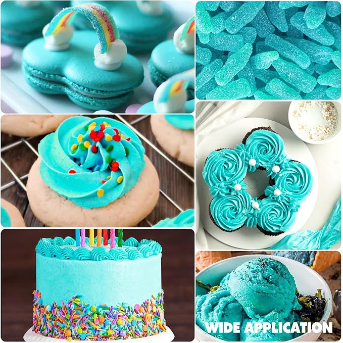 Gel Food Coloring - Vibrant Gel Food Coloring for Baking, Cake Decorating, Easter Egg - Concentrated Flavorless Edible Food Color Dye for Icing, Fondant, Drinks, Cookie, DIY Crafts - 4.5 oz (Teal)