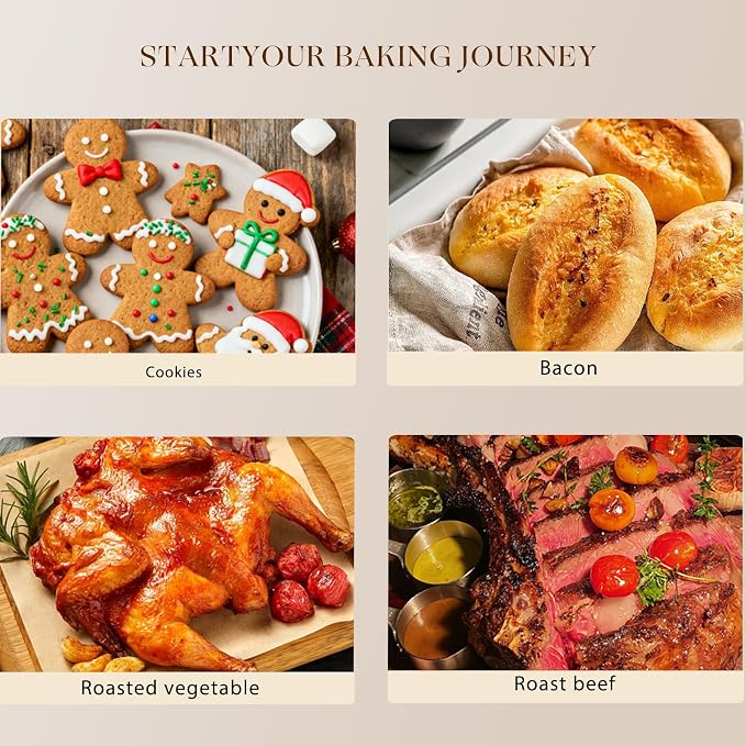GIUOIDUO Baking Sheet Set of 3, Nonstick Heavy Duty Cookie Sheets for Oven - 13.6"×9.6"/15.5"×10.6"/17.5"×11.8" Warp-Resistant Carbon Steel Bakeware Trays, Champagne Gold, Dishwasher & Oven Safe