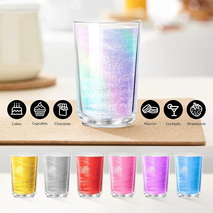 Orange Edible Glitter Spray – Herbeklab 10g Food Grade Edible Shimmer Spray for Cakes, Cookies, Chocolate, Strawberries, Drinks and Cocktails– Upgraded Bottle Design