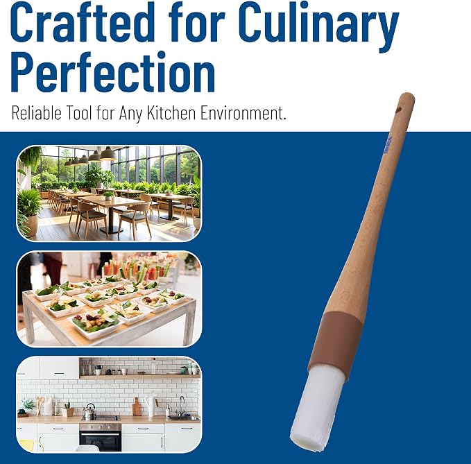 SPARTA Pastry Brush Round – 4040000 Round Basting Brush with Nylon Bristles and Hardwood Handle for Commercial, Kitchens, Restaurants, Catering, 1in, Pack of 12
