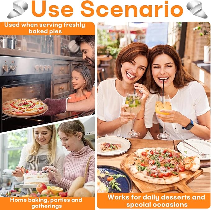 5-Pack First Slice Pie Spatula Set – Non-Stick Pie Server & Cutter for Neat Pie, Cake and Dessert Slices, Food-Grade 402 Stainless Steel, Easy to Clean & Dishwasher Safe