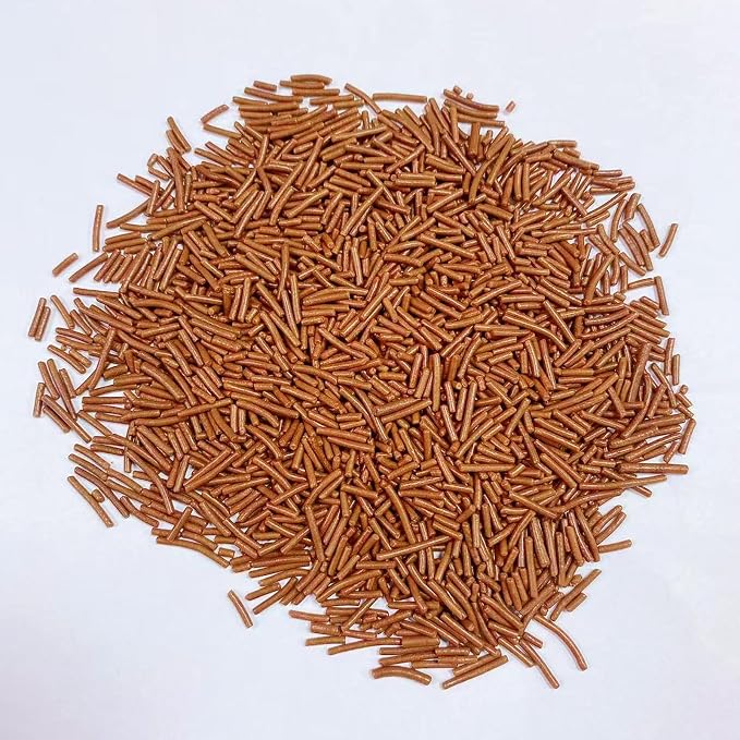 Sentovac Brown Jimmies Sprinkles Edible for Cake Decorating Brown Sprinkles Sugar Candy Cookie Cupcake Topper Ice Cream Baking Decorations Wedding Halloween Christmas Supplies 3.53oz
