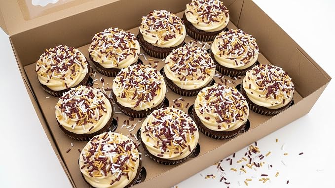 NCS Burgundy, Gold & White Jimmies Edible Sprinkles – Cupcake, Cake & Cookie Decorations, 7 oz