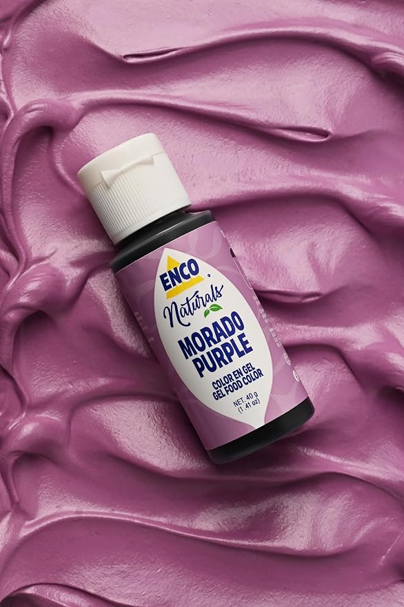 ENCO Natural Food Coloring Gel Purple (1.41 oz) – No Artificial Dyes, Vibrant Colors for Icing, Buttercream & Fondant – Kosher & Vegan Colors – Baking & Cake Decorating