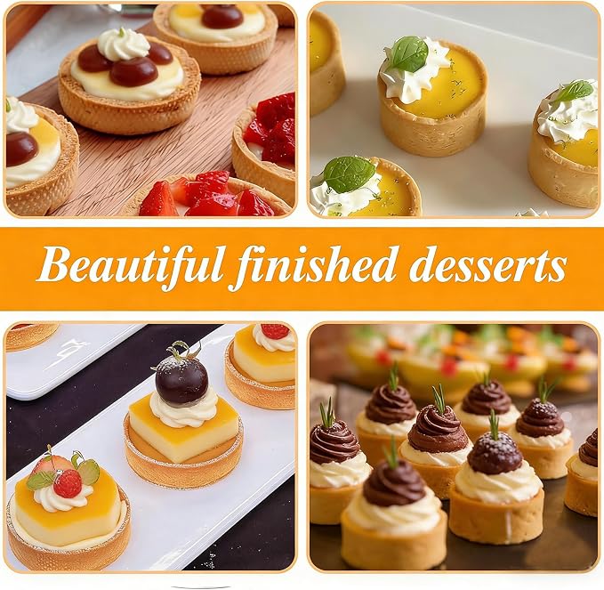 DATANYA 12Pack Perforated Tart Rings Stainless Steel 3.15 Inch Round Mousse Cake Ring Metal Pastry Mold for Baking Cooking Desserts, small fruit tartet crust 8cm