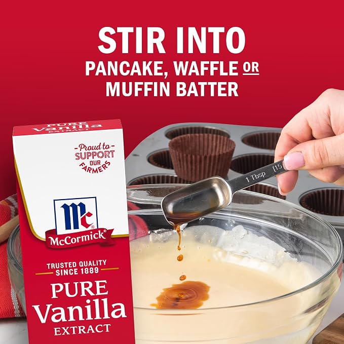 McCormick All Natural Pure Vanilla Extract (Made with Madagascar Vanilla Beans), 4 fl oz