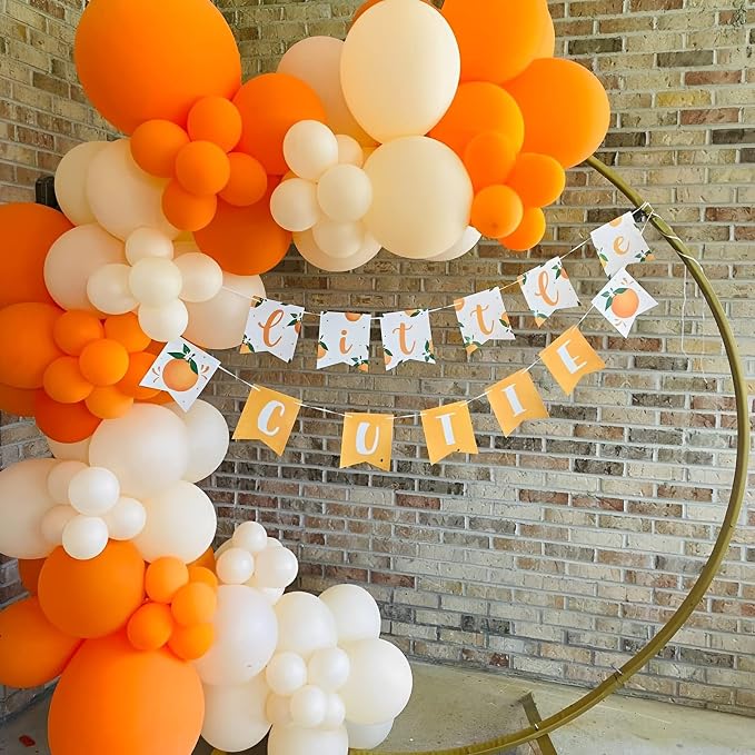 Voircoloria 105pcs Orange Balloons 12inch Party Latex Balloons for Boys Girls Birthday Baby Shower Gender Reveal Wedding Sunflower Party Decorations
