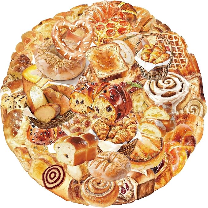 Tempting Bread Stickers ，50 PCS Bread Food Themed Waterproof PET TransparentSticker Vinyl Decals Supplies Bakery Favors Party Decor Water Bottles Laptop Phone Helmet Scrapbooks Gifts Birthday