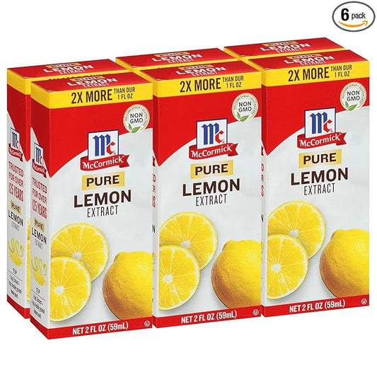 McCormick Pure Lemon Extract, 2 fl oz (Pack of 6)