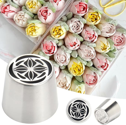 Extra Large Russian Piping Tips for Marshmallows Stainless Steel Flower Frosting Nozzles many styles Cake Decorating Baking tool for Buttercream, Cupcakes Cookies(SL66)