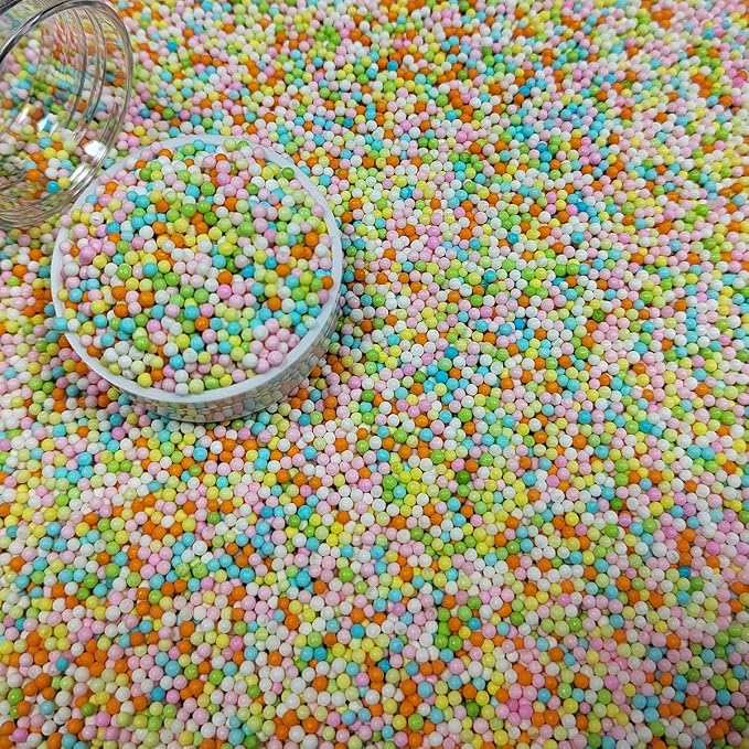 EPHVODI Easter Themed Sprinkle Nonpareils Sprinkles Edible Mini Pearl Sprinkles for Cake Decorations, Baking, Ice Cream, Cookies, Donuts and Lollipops - 2mm Sugar Pearls 3.88oz