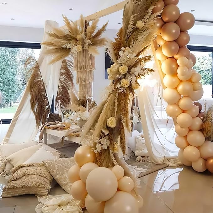 PartyWoo Nude Balloons 127pcs Different Sizes of 36 18 12 10 5 Inch Apricot Fall Neutral Boho Balloon Arch Kit Garland for Jungle Safari Thanksgiving Baby Shower Birthday Party Decorations Brown-Y103