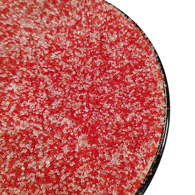 Red White Sanding Sugar Sprinkles, Red & White Sugar Crystals, Edible Sparkling Sprinkles for Cake Cupcake Decorating, Baking Cake Decorations, Cookies Ice Cream Toppings, Wedding Party Christmas Supplies 130g/4.6oz