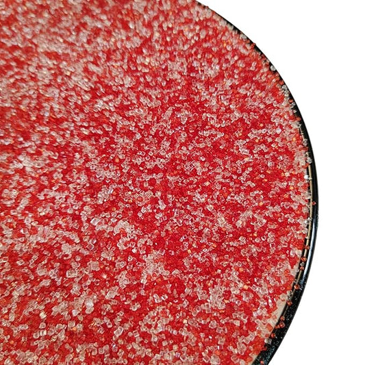 Red White Sanding Sugar Sprinkles, Red & White Sugar Crystals, Edible Sparkling Sprinkles for Cake Cupcake Decorating, Baking Cake Decorations, Cookies Ice Cream Toppings, Wedding Party Christmas Supplies 130g/4.6oz