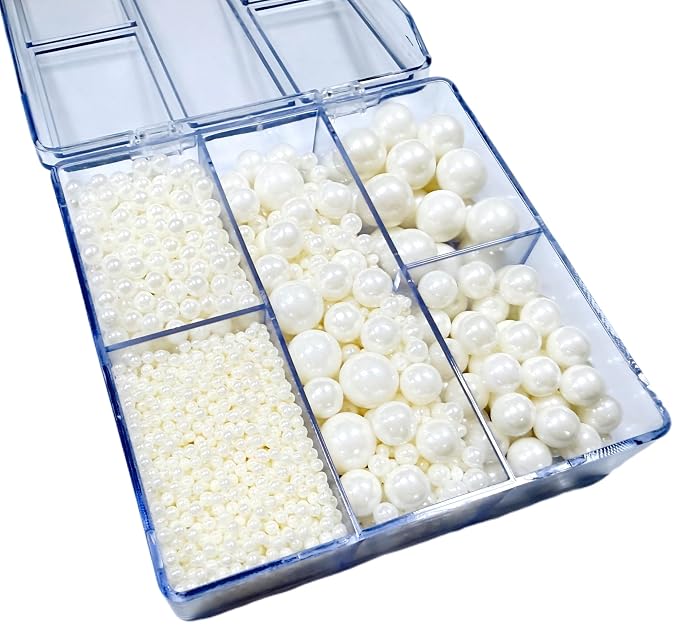 Sentovac White Nonpareils Pearls Mixing Cake Sprinkles Cake and Cupcake Topper Decorations Sprinkles for Decorating Party Supplies