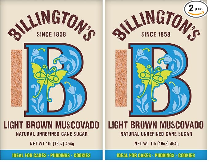 Billingtons B33184 Billingtons Natural Light Brown Muscovado Sugar1lb (Pack of 2)