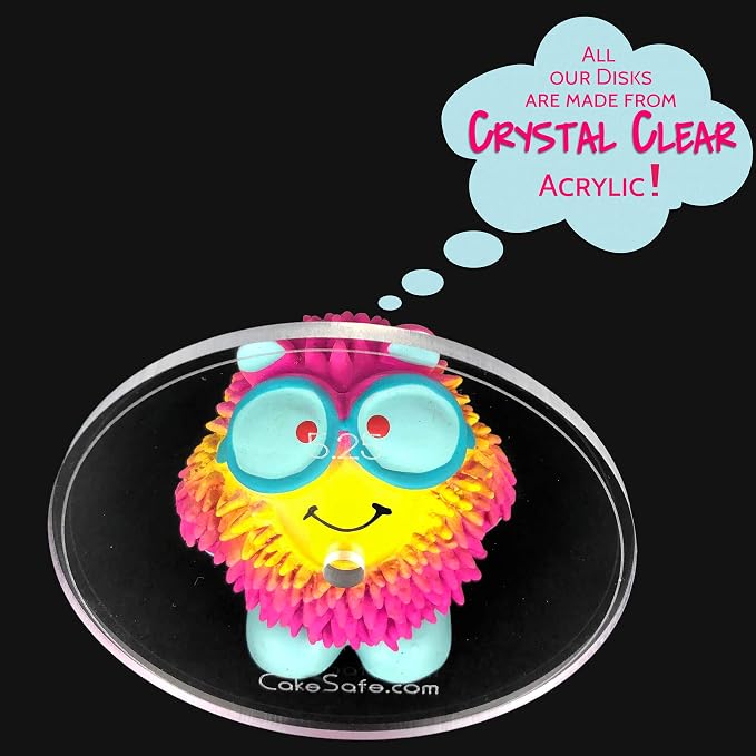 CAKESAFE – 2-4” Clear ¼” Acrylic Disks – Perfect Icing Tool to Smooth the Buttercream on Your Cakes