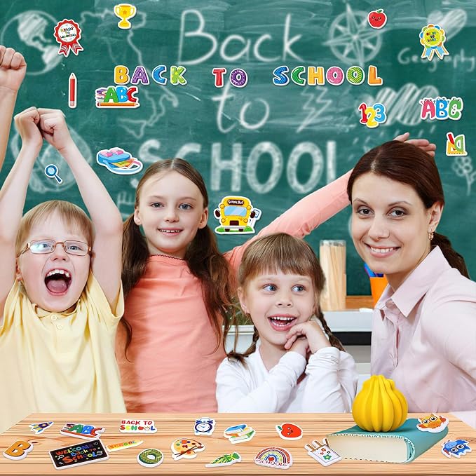 600 Pcs Back to School Foam Stickers Self Adhesive for DIY Craft | First Day of School Decals for Kids, School Projects, Classroom Handmade DIY Arts Crafts, Scrapbook, Party Favors Decorations