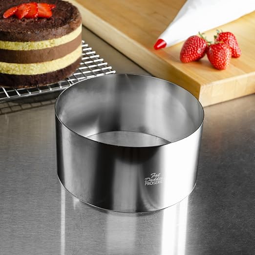 Fat Daddio's Stainless Steel Round Cake & Pastry Ring, 5 x 3 Inch