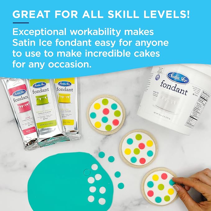 Satin Ice Fondant for Cake Decorating, Dark Chocolate (4.4 Ounce)